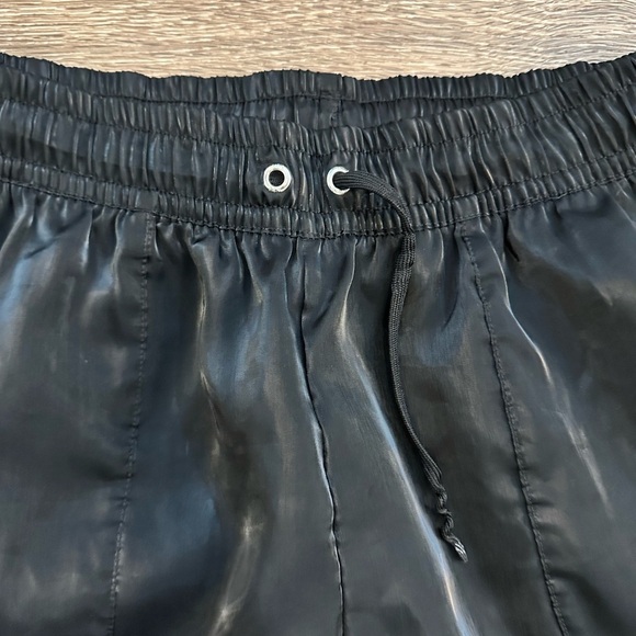 Nike AIR Black Track Pants Jogger Sheen Women's See Through SZ M drawstring EUC - Picture 3 of 8